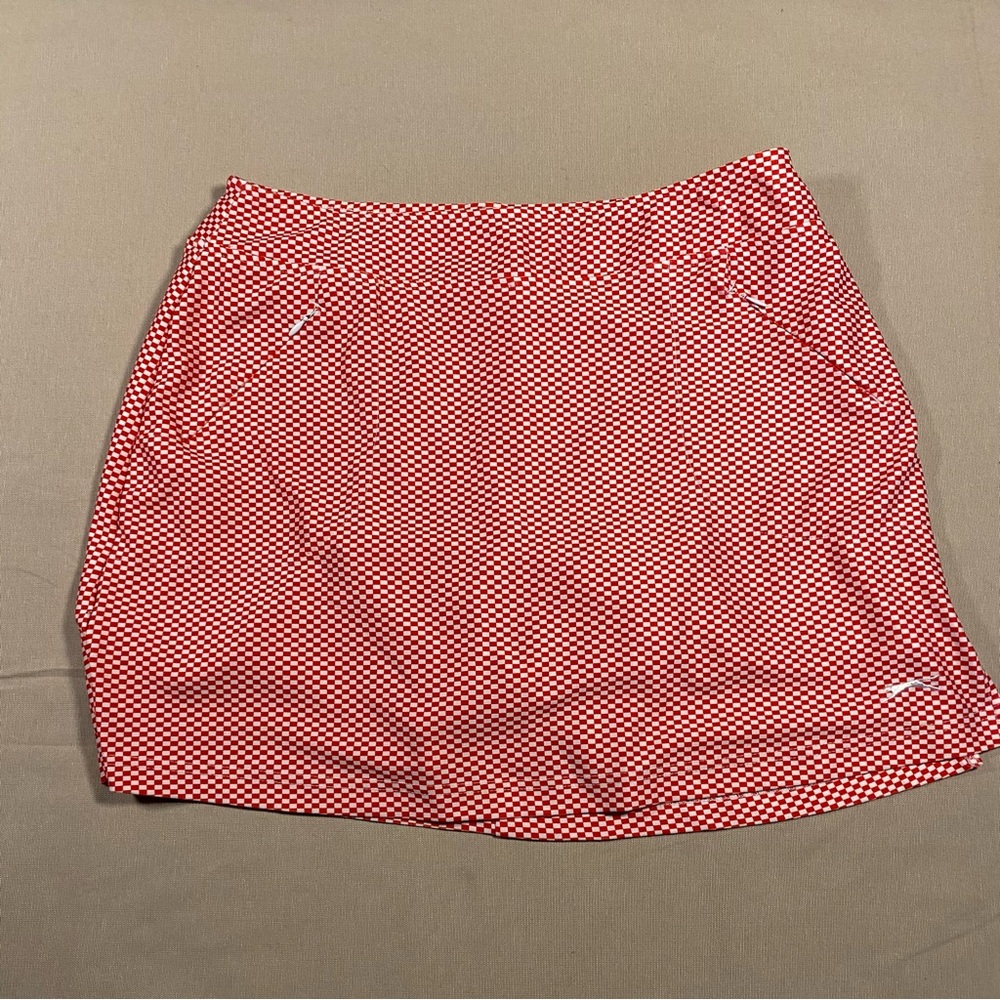 Slazenger Red and White Checkered golf skirt with shorts skort Apparel - Picture 9 of 9
